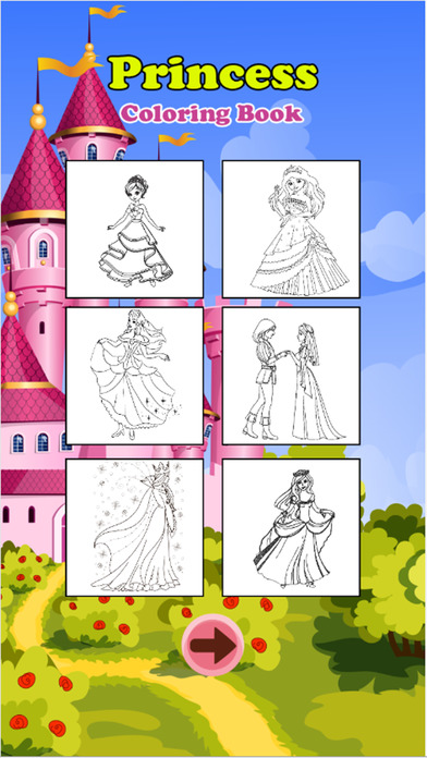 Princess Book Coloring screenshot 2