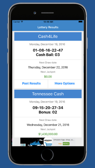 Results for Tennessee Lottery - TN Lotto screenshot 2