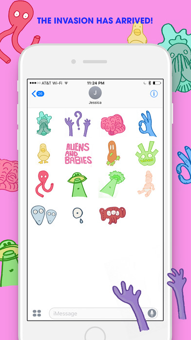 Babies And Aliens Stickers screenshot 2