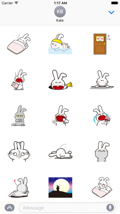 Happy Life Of White Rabbit Stickers screenshot 2