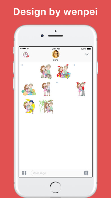 Happy Lovely Family stickers by wenpei screenshot 2