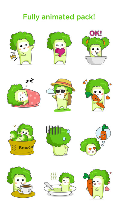 Broccoli Boo - Animated stickers screenshot 2