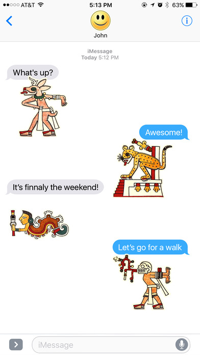 Aztecs Painting Stickers screenshot 3