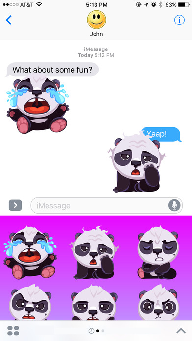 Lovely Funny Panda Stickers screenshot 2