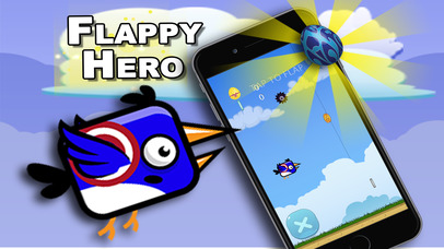Flappy Blue hero : fly bird classic screenshot 3
