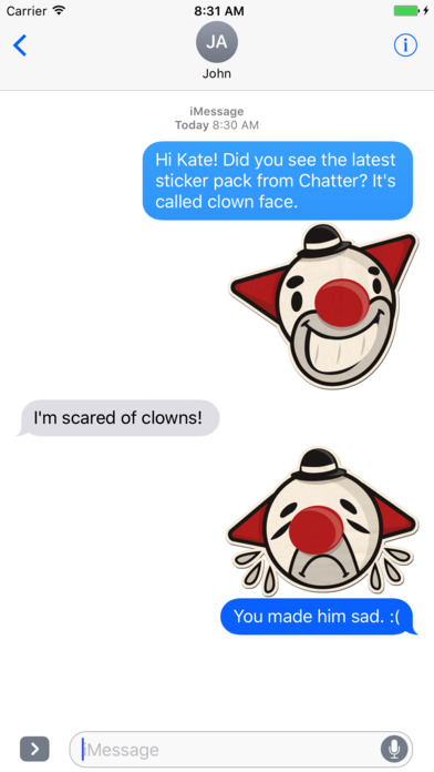 Clown Face Sticker Pack screenshot 3