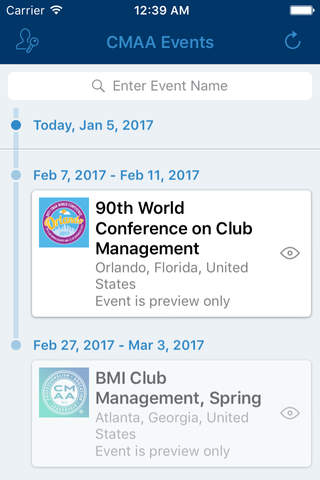 CMAA Events screenshot 2