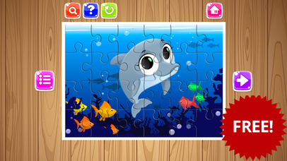 Sea Fish Animal Jigsaw Puzzle Fun For Kid Toddlers screenshot 2
