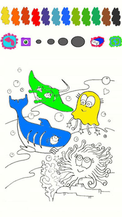 Book Colouring For Cartoon Sea Version screenshot 2