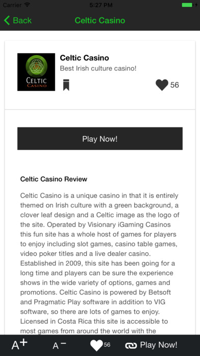 Celtic casino - celticcasino online GUIDE screenshot 2