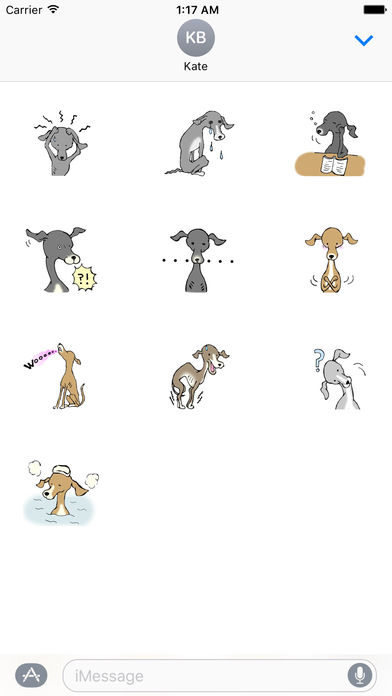 The Italian Greyhound Dogs Stickers screenshot 3