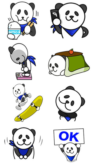 Panda vs Snowman Stickers! screenshot 4