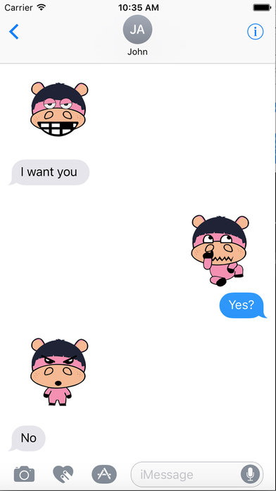 UGLY HIPPO - Ugly Emoticons Sticker for iMessage screenshot 4