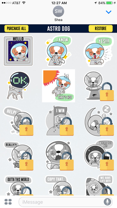 Astronaut Dog Stickers screenshot 3