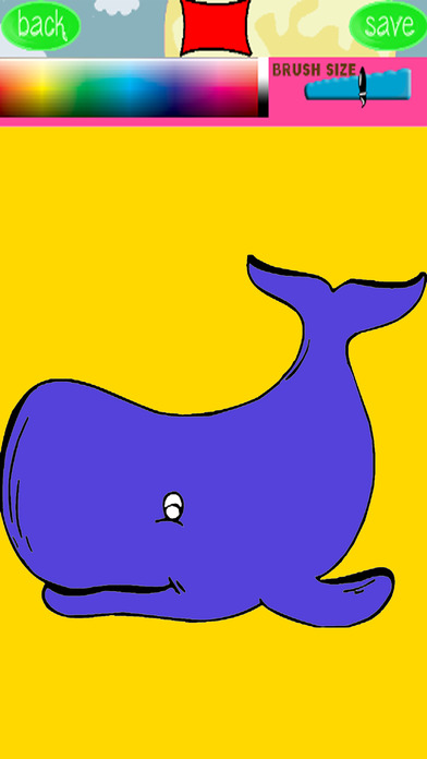 Coloring Animal Pages Paint Whale Games screenshot 2