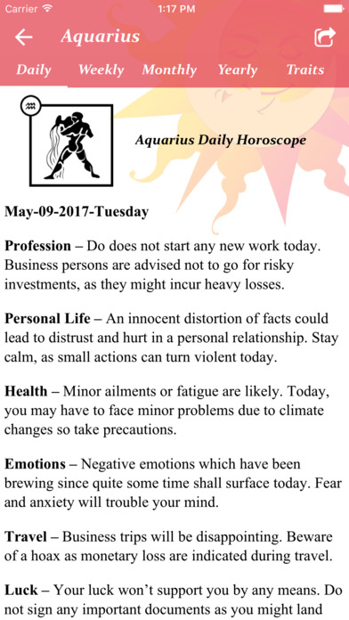 Nano Horoscope screenshot 2