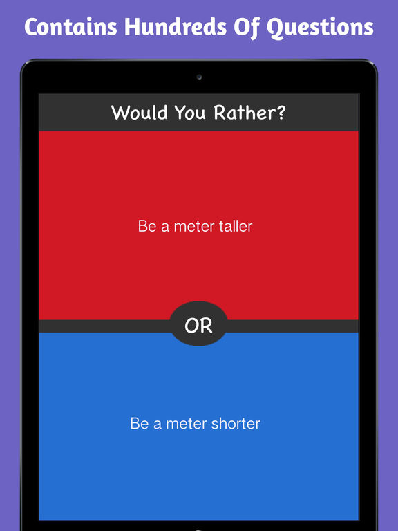 Screenshots of What Would You Choose? Rather Fun Party Game for iPad