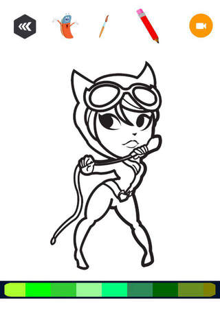 Coloring Books For Children Catwoman Version screenshot 2