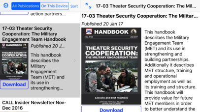CALL Reader: US Army Lessons and Best Practices screenshot 3