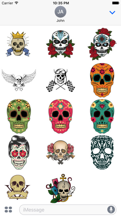 Skull Tattoo Sticker screenshot 3