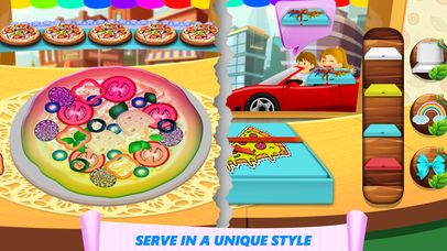 Rainbow Pizza Maker Kids Cooking Game! Pizzeria screenshot 4