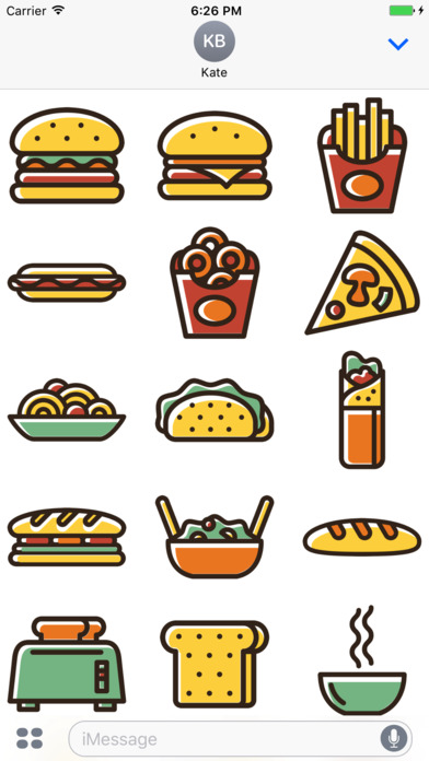Lunch Stickers for iMessage screenshot 2