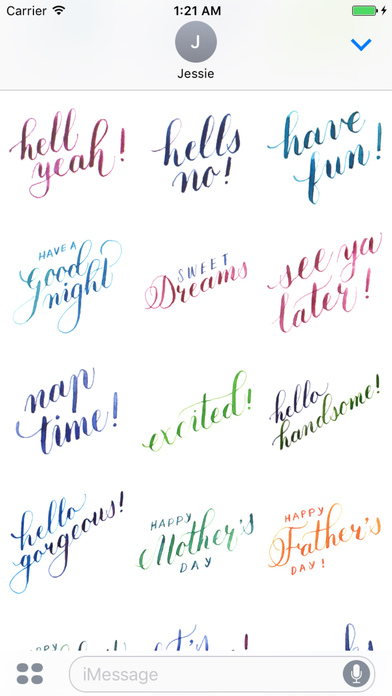 Hustle Calligraphy - Handwritten Font Stickers screenshot 4