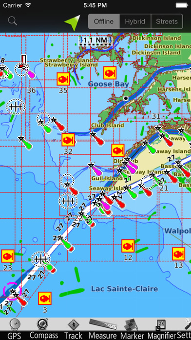 St. Clair GPS Nautical Charts screenshot 2
