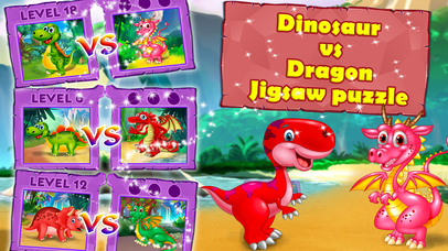 Dinosaur vs dragon: Puzzle screenshot 4