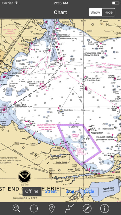 Huron & Erie Lakes Marine Map screenshot 2