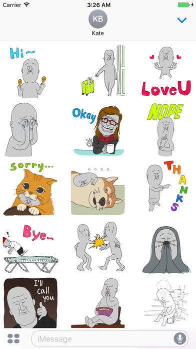 Grayman - Funny Scenes (Animated Stickers) screenshot 3
