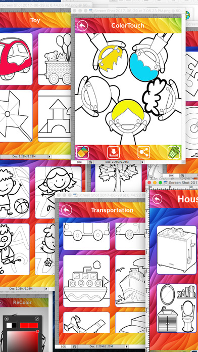 ColorTouch - Coloring Book Touch to Fill Color screenshot 2