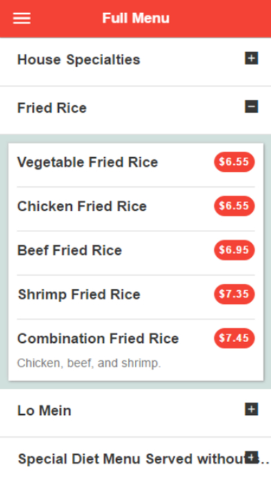 Fried Rice King Chinese Restaurant screenshot 3