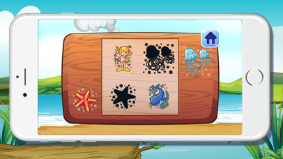 Sea Animals Shadow Puzzles Games for kids screenshot 4