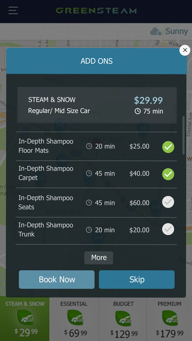 GreenSteam Customer screenshot 2