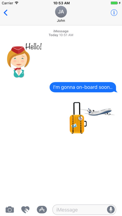 Hot Flight Attendant Stickers screenshot 2