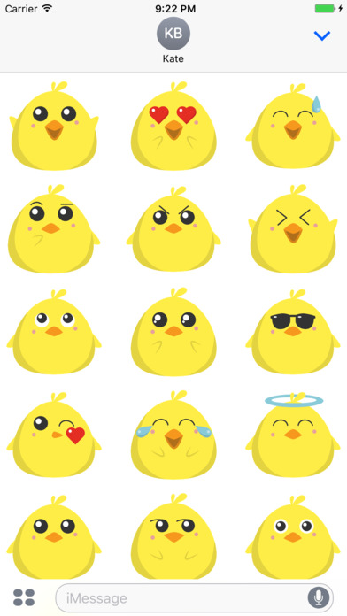 Funny Chick Stickers for iMessage screenshot 2