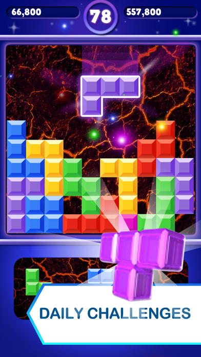 Block Puzzle Lava - The floor is on fire screenshot 2