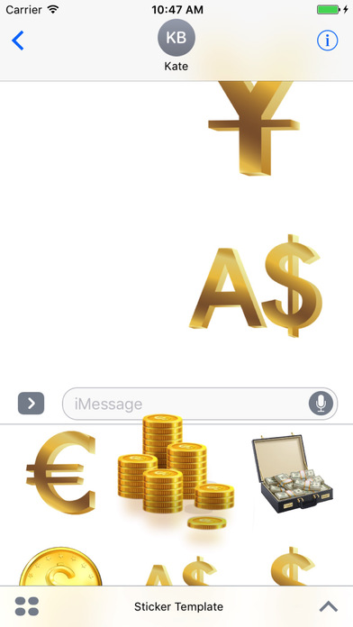 Money Stickers iMessage Edition screenshot 3