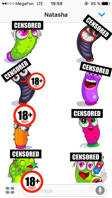 Rubber friend - Set of cool stickers for adults screenshot 2