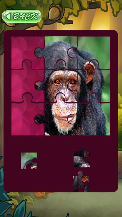 Chimpanzee Images Jigsaw Puzzles Games Kids screenshot 3