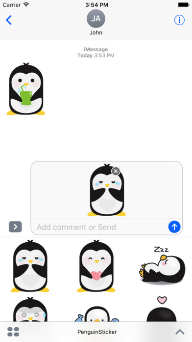 Penguin Love Sticker screenshot 2
