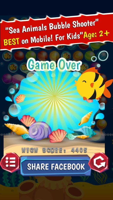 Sea Animals Bubble Shooter Mania Games screenshot 4