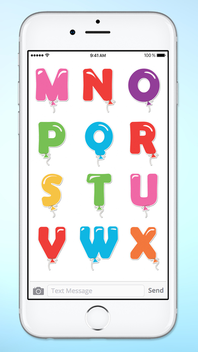 Balloon Letters and Numbers Sticker Pack screenshot 4