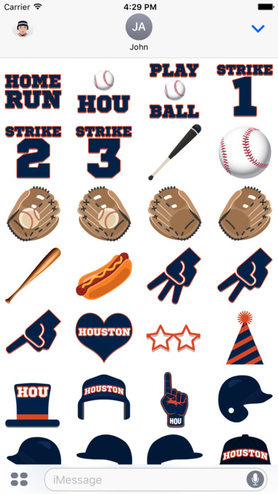 Houston Baseball Emojis & Stickers screenshot 4
