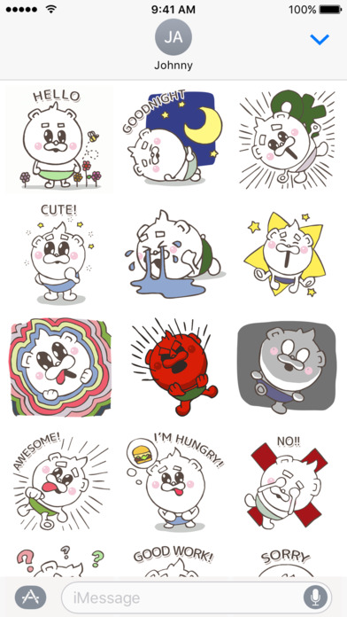 Lil Cute Bear Stickers screenshot 2