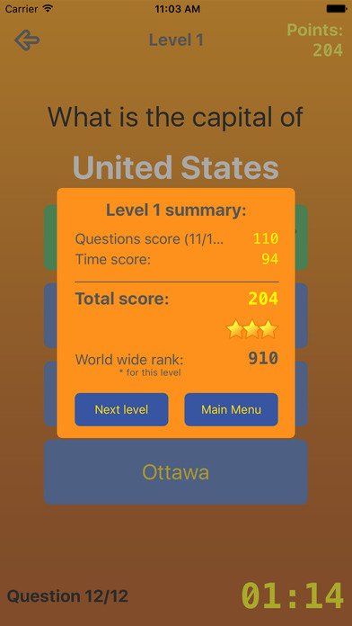 World Capitals Quiz - Guess Now! screenshot 4