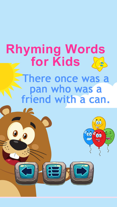 Reading Fun And Easy English Rhyming Words App screenshot 2