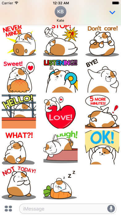 Animated Very Fat Hamster Stickers screenshot 2