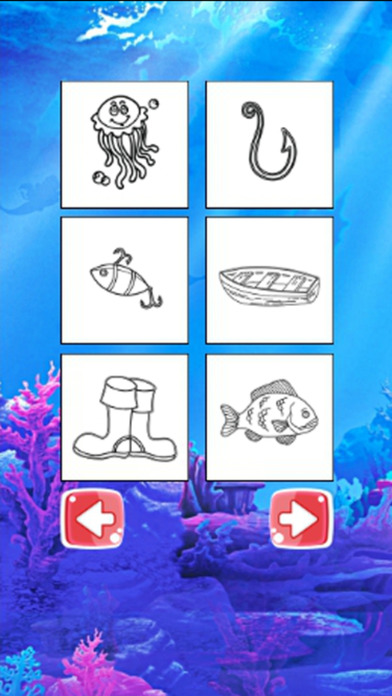 Ocean Coloring E-Book-Paint Aquatic Animals Pages screenshot 2